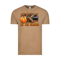 Vintage Coffee Tis' the season Football black helmet Vintage Tee - NancyCooperArtShop
