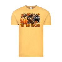 Vintage Mustard Tis' the season Football black helmet Vintage Tee - NancyCooperArtShop