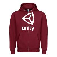 Burgundy unity 3d game dev Zipper Hoodie - tuanDangUi