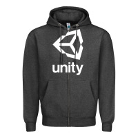 Charcoal Heather unity 3d game dev Zipper Hoodie - tuanDangUi