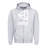 Heather Grey unity 3d game dev Zipper Hoodie - tuanDangUi