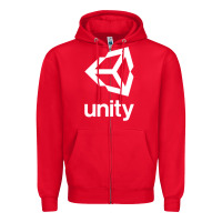 Red unity 3d game dev Zipper Hoodie - tuanDangUi