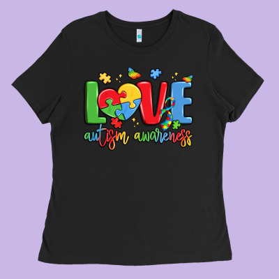 Love Autism Awareness Ladies Tee Designed By Lillyallendesigns