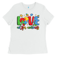 White love autism awareness Ladies Tee - LillyAllenDesigns