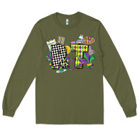 Army Green respiratory therapist mardi gras Long Sleeve Tee - CowGirlArtShop
