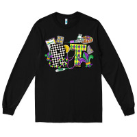 Black respiratory therapist mardi gras Long Sleeve Tee - CowGirlArtShop