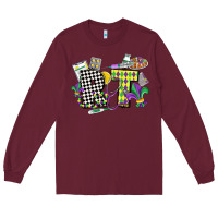 Burgundy respiratory therapist mardi gras Long Sleeve Tee - CowGirlArtShop