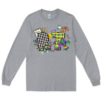 Heather Grey respiratory therapist mardi gras Long Sleeve Tee - CowGirlArtShop