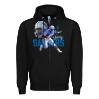 Black barry sanders gift Zipper Hoodie - tuanDangUi