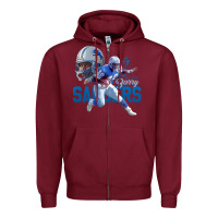 Burgundy barry sanders gift Zipper Hoodie - tuanDangUi