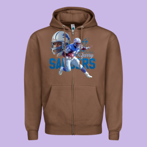 Barry Sanders Gift Zipper Hoodie Designed By Tuandangui