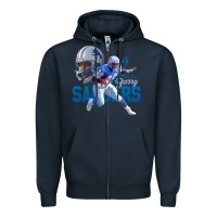 Navy barry sanders gift Zipper Hoodie - tuanDangUi