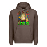 Coffee happy birthday jesus Premium Hoodie - FaDigitalArtStudio