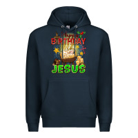 Navy happy birthday jesus Premium Hoodie - FaDigitalArtStudio