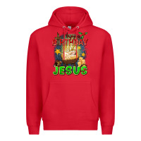 Red happy birthday jesus Premium Hoodie - FaDigitalArtStudio