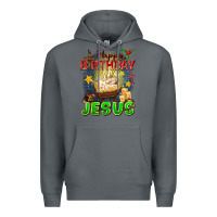 Rock happy birthday jesus Premium Hoodie - FaDigitalArtStudio