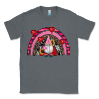 Charcoal Heather valentines day gnomes rainbow Classic Tee - RanaPortraitStore