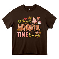 Chocolate Brown its the most wonderful time of the year Heavy Core Tee - MaliasSmallBusiness