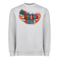 Heather Grey American junkie 4th of july Heavyweight Sweatshirt - FaDigitalArtStudio