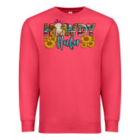 Cardinal Western Howdy Heifer With Charolais Cow Premium Sweatshirt - LillyAllenDesigns