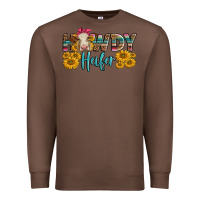 Chestnut Western Howdy Heifer With Charolais Cow Premium Sweatshirt - LillyAllenDesigns