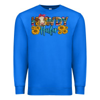 True Royal Western Howdy Heifer With Charolais Cow Premium Sweatshirt - LillyAllenDesigns