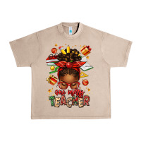 French Oak one merry teacher afro messy bun Urban Heavy Tee - texasbilliewilder