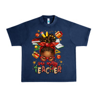 Navy one merry teacher afro messy bun Urban Heavy Tee - texasbilliewilder