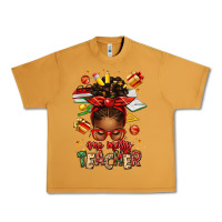 Peanut Butter one merry teacher afro messy bun Urban Heavy Tee - texasbilliewilder