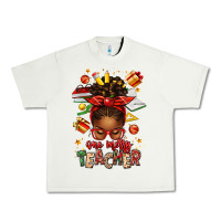 Pistachio one merry teacher afro messy bun Urban Heavy Tee - texasbilliewilder