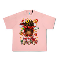 Salmon one merry teacher afro messy bun Urban Heavy Tee - texasbilliewilder