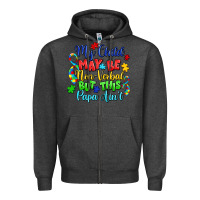 Charcoal Heather my child may be non verbal but this papa ain't Zipper Hoodie - LillyAllenDesigns
