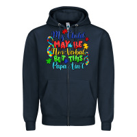 Navy my child may be non verbal but this papa ain't Zipper Hoodie - LillyAllenDesigns