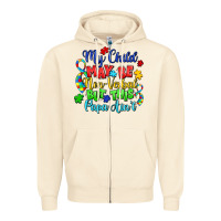 My Child May Be Non Verbal But This Papa Ain't Zipper Hoodie | Teevron