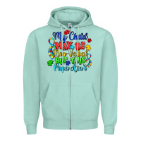 Seafoam my child may be non verbal but this papa ain't Zipper Hoodie - LillyAllenDesigns