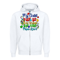 White my child may be non verbal but this papa ain't Zipper Hoodie - LillyAllenDesigns