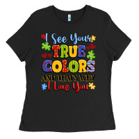 Black colorful love message Ladies Tee - LillyAllenDesigns