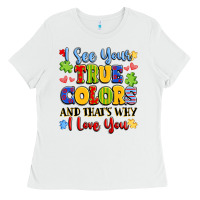 White colorful love message Ladies Tee - LillyAllenDesigns