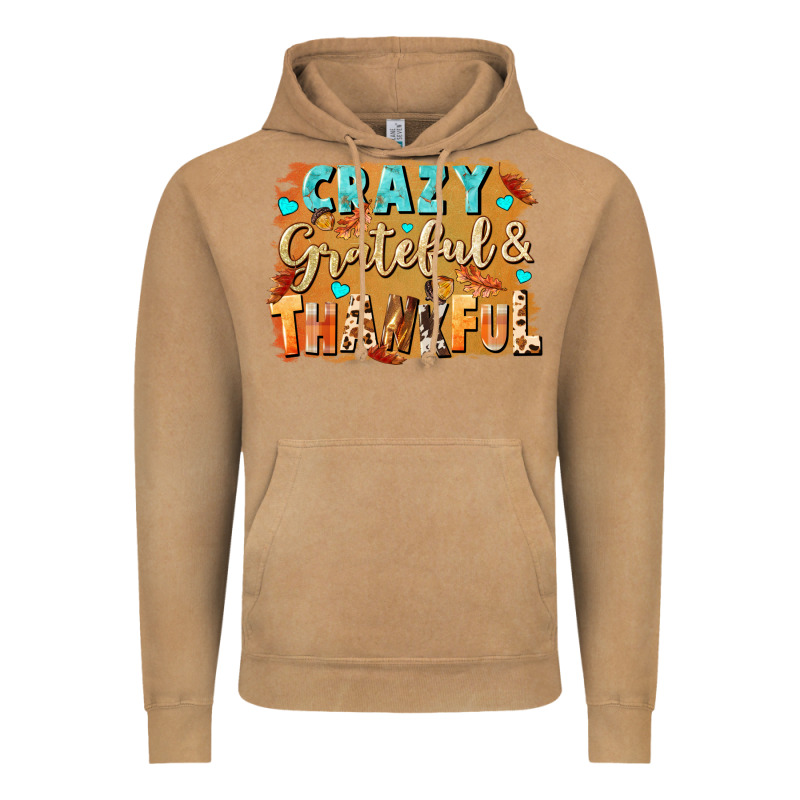 Crazy Grateful And Thankful Vintage Hoodie by NancyCooperArtShop | Teevron