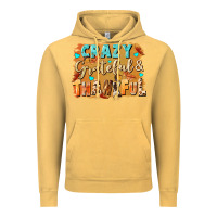 Vintage Mustard Crazy grateful and thankful Vintage Hoodie - NancyCooperArtShop