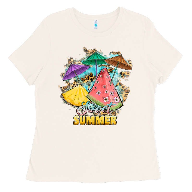 Sweet Summer Watermelon Pineapple Fruits Ladies Tee by RanaPortraitStore | Teevron