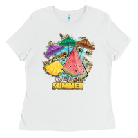 White sweet summer watermelon pineapple fruits Ladies Tee - RanaPortraitStore