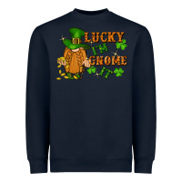 Navy lucky i'm gnome it St. Patricks Day Heavyweight Sweatshirt - FaDigitalArtStudio