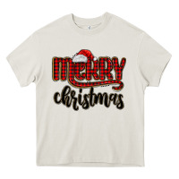 Cream merry christmas Heavy Core Tee - MaliasSmallBusiness