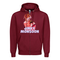 Burgundy jinkx monsoon 27 Zipper Hoodie - tuanDangUi
