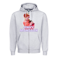 Heather Grey jinkx monsoon 27 Zipper Hoodie - tuanDangUi