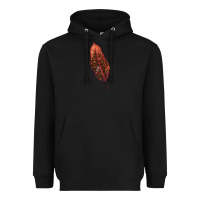 Black croton leaf Heavyweight Hoodie - LillyAllenDesigns