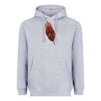 Heather Grey croton leaf Heavyweight Hoodie - LillyAllenDesigns
