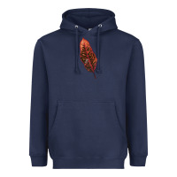Navy croton leaf Heavyweight Hoodie - LillyAllenDesigns