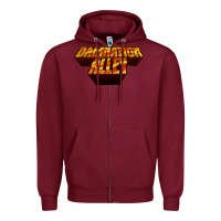 Burgundy damnation alley Zipper Hoodie - tuanDangUi